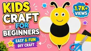 Kids Craft for Beginners  Easy Bee Paper Craft Idea  DIY Craft for Kids