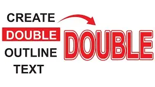 Double Outline text in coreldraw | Coreldraw tutorial in hindi