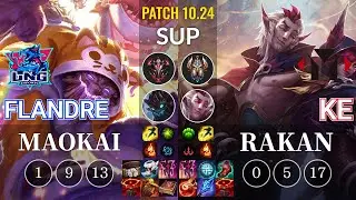 LNG Flandre Maokai vs YM Ke Rakan Sup - KR Patch 10.24