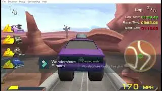 Cars: The Video Game on PSP Grand Prix Mode: Mirror Cup with Snot Rod