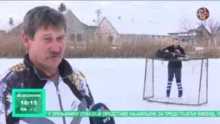 Ruski Krstur: Hokej na ledu na ribnjaku