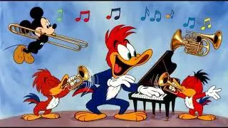Crazy Woodpecker Cartoon Music 🐦🎶 | Vintage Orchestra (Public Domain Style)