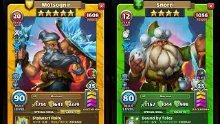 Empires & Puzzles Motsognir & Snorri this little dude's set to smash some serious Titan Skulls!!💀💀🥶