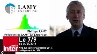 Vid&eacute;o : LAMY Expertise dans France Inter : la r&eacute;forme fiscale de l'ISF