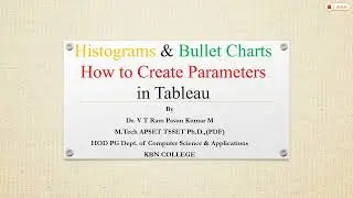 Histogram, Bullet Charts and Creating Parameters in Tableau #tableauclasses #tableau