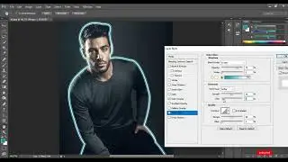 Photoshop Pen Tool Trick: Create a Neon Outline Glow Effect in CS6/CC #design #photoshop