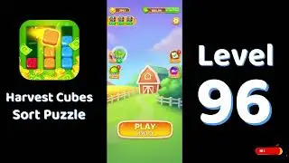 🎮 Harvest Cubes Level 96 Walkthrough 🌱🧩 | Relaxing Sort Game | Solutionguruji