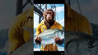 बंदर को माँ ने कहा मछली पकर कर ला। #shorts #viral #trending trend