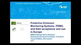 Predictive Emission Monitoring Systems, PEMS, and their accpetance and use in Europe