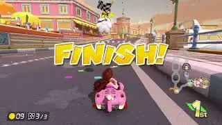 Nintendo Switch Mario Kart 8 Deluxe DLC Gameplay (Pauline Cat Cruiser 150cc Mirror Mode)