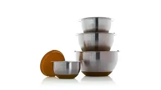 Wolfgang Puck 8pc Stainless Mixing Bowl Set