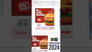 CorelDraw 2024 - Food Poster Design Idea