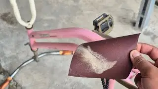 AMPLAS FRAME SEPEDA SEBELUM DI CAT SEMPROT