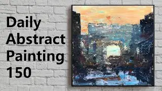 Abstract Painting for Beginners | Acrylic | Daily Challenge 150