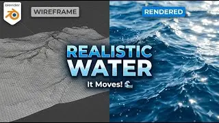 I Made REALISTIC WATER in Blender! 🌊 (With Real Waves!)