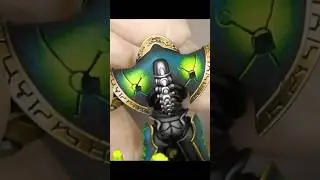 Fluorescent OSL effect with acrylic brush and acrylic paints #warhammer40k #necrons #warhammer