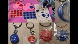Make a big order with me: celestial pendants and keyrings
