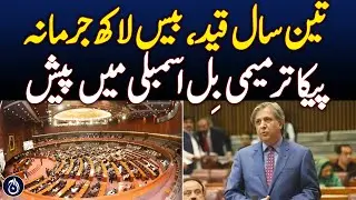 PICA Amendment Act presented in the Assembly - Aaj News
