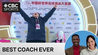 Japan's Shun Sato wins the men's event at Cup of China, but his coach wins for best reaction
