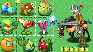 Pvz 2 Challenge - Every Plants Normal Attack Vs Cavalry Zombie - Who Will Win?