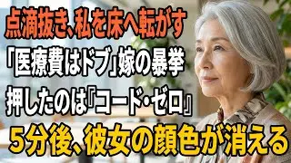 【スカッとする話】車椅子ごと私を蹴り倒し「早く死んで家を売れ」と笑う嫁。彼女は知らない、この病院が私の支配する『警察病院』で、私が裏理事長だということを…【朗読】【シニアライフ】【