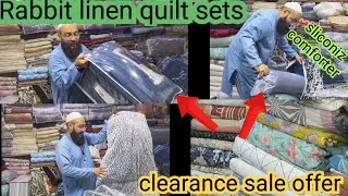 Clearance sale offer winter comforter yotopia full/rabbit quilt sets/shaggy sets #viralvideo #online
