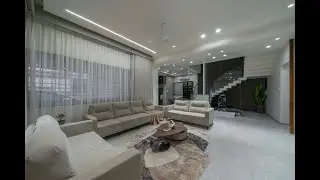 Contemporary Luxury Bungalow Design | Grey & White Minimalist House | Architect Vivek Bosmiya