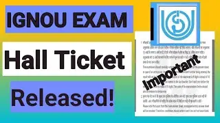 Ignou Exam Hall Ticket Released June 2024 | ignou Admit Card release June 2024 exams