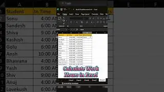 Calculate Work Hours in Excel