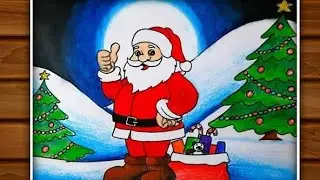 Merry Christmas Drawing Easy / Christmas Tree Drawing / Christmas Drawing / Christmas Tree / Santa