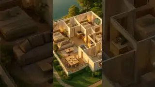 Amazing lake view 3D floor plan design ।#shorts #trending #reels #home #youtubeshorts #design