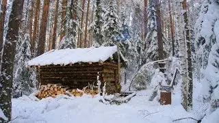 Surviving Winter in a Log Cabin | Tiny Home | Off Grid Building