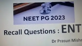 ENT recall questions NEET 2023