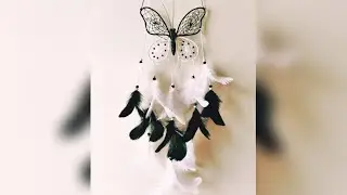🔵 DIY/ Butterfly dream catcher❤️🦋 فراشة صائدة الاحلام