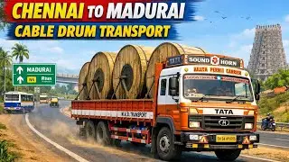 CABLE DRUM TRANSPORT IN INDIAN TRUCK SIMULATOR| #trucksimulator #viral 