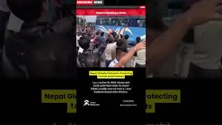 A video sent by they protesters after scouting a bus carrying foreign tourists