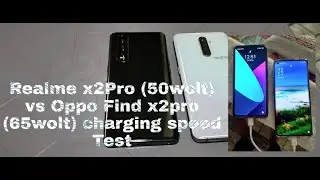 Oppo Find X2 Pro vs Realme X2Pro quick Charging Test || 65wolt vs 50volt charger speed comparison