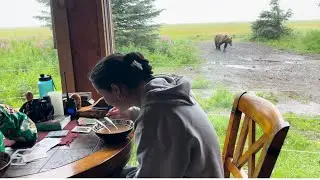Dinner at Brown Bear Bay, Alaska