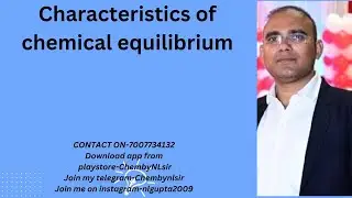Characteristics of chemical equilibrium