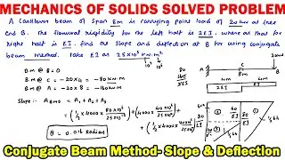 Conjugate Beam Method, CBM, find slope and deflection, Structural Analysis- I, strength of materials