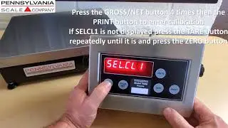 Pennsylvania Scale Company Model 7400 Quick Calibration