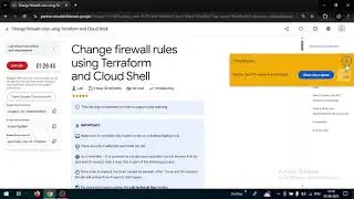 Change firewall rules using Terraform and Cloud Shell  