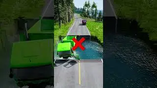 Dump trucks vs massive water pit #125 | #beamngdrive #carsvsmassivepotholes #waterpit #monstertruck