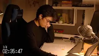 study with me live pomodoro 60/10 | fireplace sounds