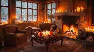 Cozy Winter Coffee Shop ❄️ Smooth Jazz and Piano Instrumentals for Relaxing Nights