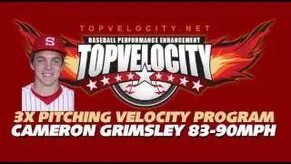 Cameron Grimsley 83-90mph on 3X Pitching Velocity Program