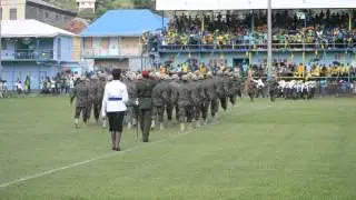 Ecuadorian Soldiers at SVG 35th Independence Anniversary Parade.