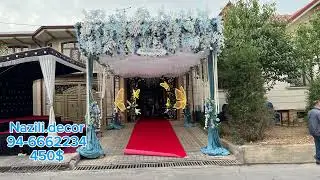 Kuyov uyiga Pir Pirak kerkaz va yoʻlaklarga gullarni terish tartibi …
