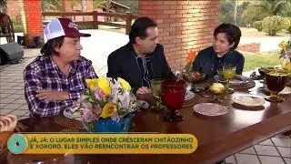 Chitãozinho e Xororó relembram carreira de sucesso no Domingo Show