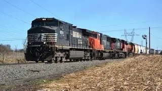 NS 11R on the LURB with NS - CN & BNSF lashup .....